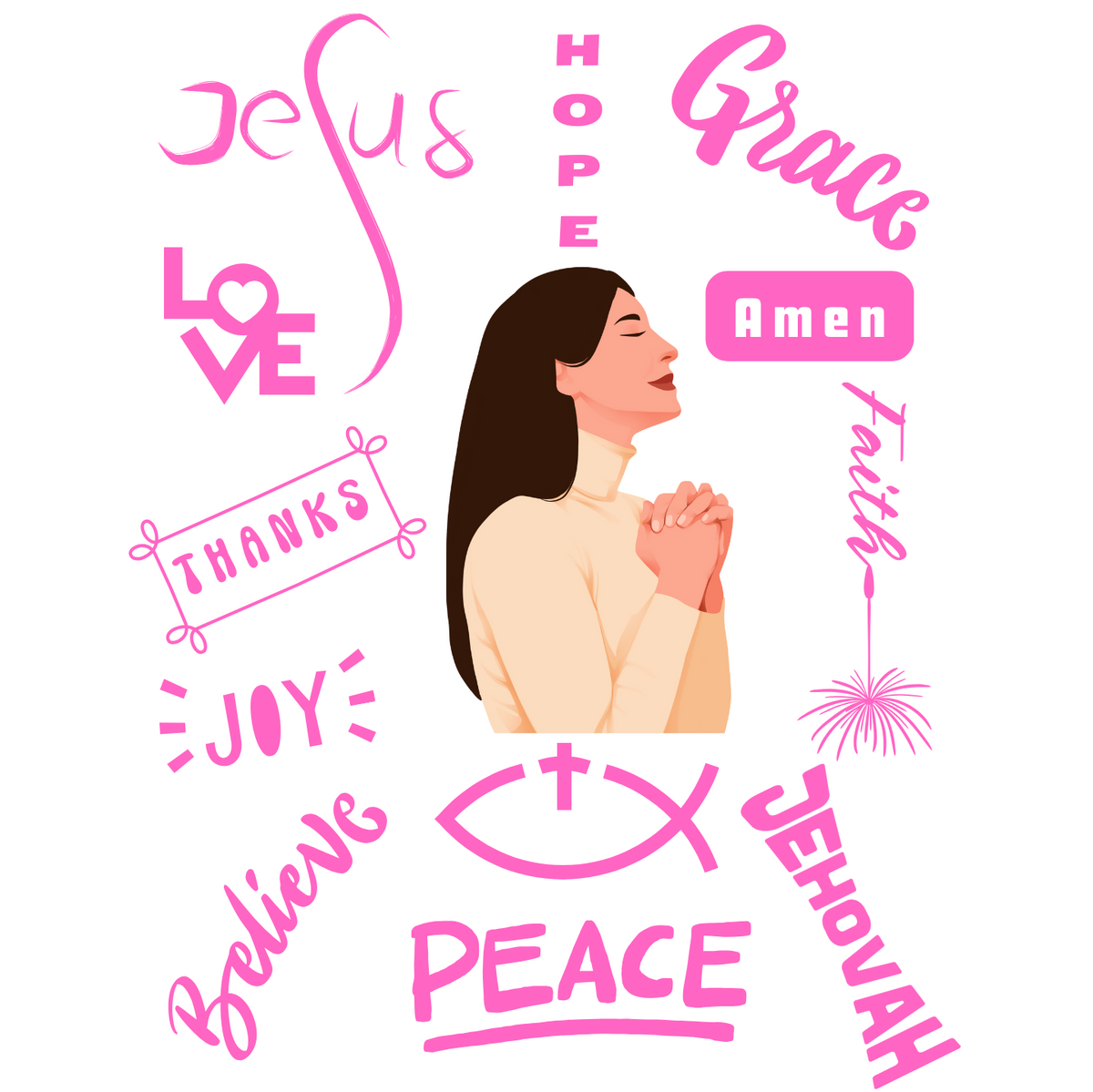 "THE POWER OF A PRAYING WOMAN" CUSTOM SIGNATURE DESIGN