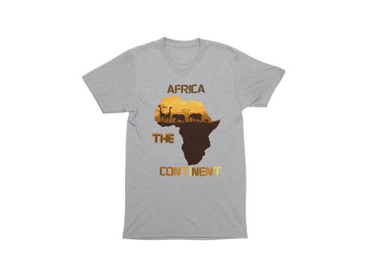 "AFRICA THE CONTINENT" CUSTOM DESIGN T-SHIRT