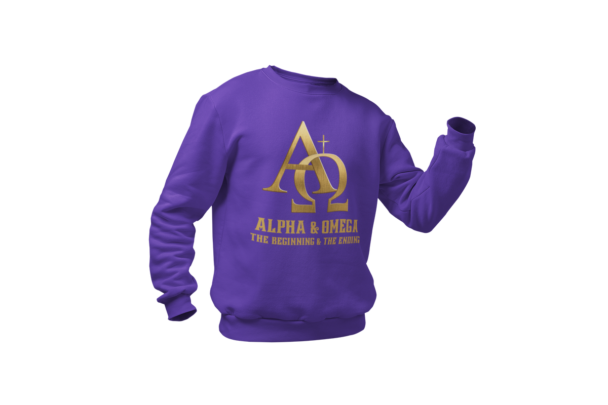 "ALPHA & OMEGA - THE BEGINNING & THE ENDING" SIGNATURE CUSTOM SWEATSHIRT