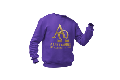 "ALPHA & OMEGA - THE BEGINNING & THE ENDING" SIGNATURE CUSTOM SWEATSHIRT