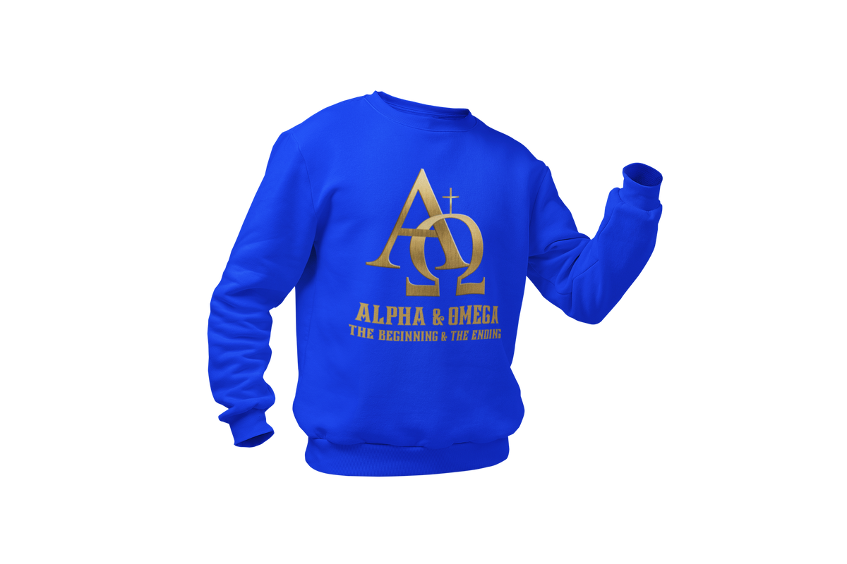 "ALPHA & OMEGA - THE BEGINNING & THE ENDING" SIGNATURE CUSTOM SWEATSHIRT