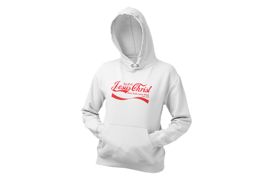 "BELIEVE JESUS CHRIST - JOHN 6:35" FAITH CUSTOM DESIGN HOODIE