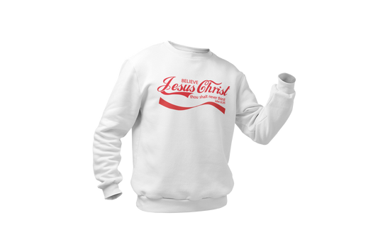 "BELIEVE JESUS CHRIST - JOHN 6:35" FAITH CUSTOM DESIGN SWEATSHIRT