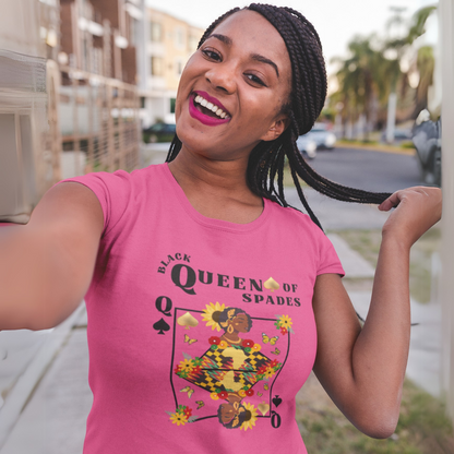 "BLACK QUEEN OF SPADES" CUSTOM SIGNATURE DESIGN T-SHIRT