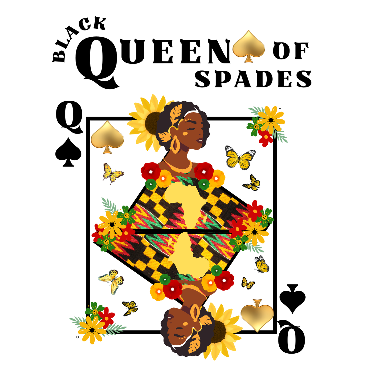 "BLACK QUEEN OF SPADES" CUSTOM SIGNATURE DESIGN SWEATSHIRT
