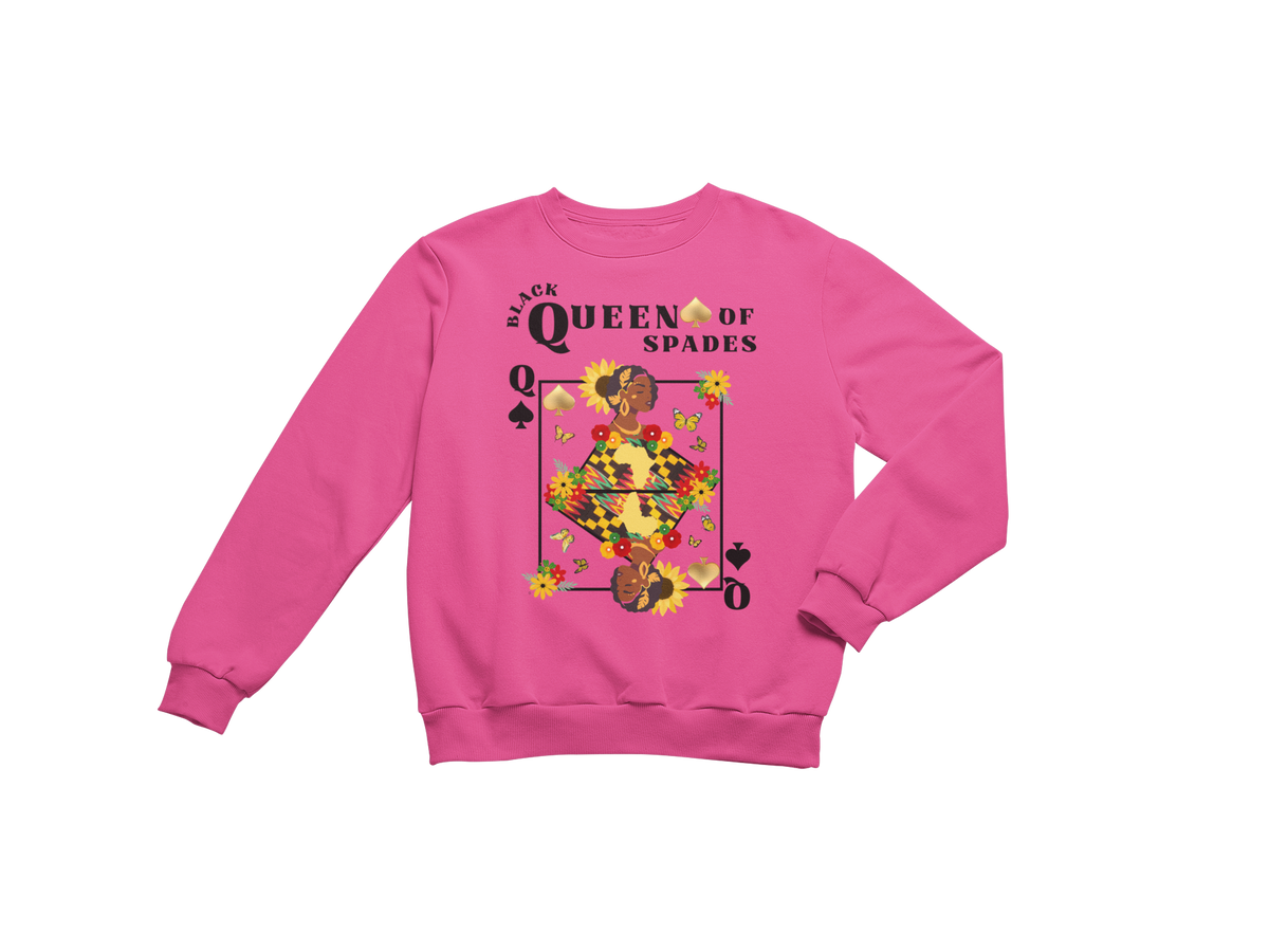"BLACK QUEEN OF SPADES" CUSTOM SIGNATURE DESIGN SWEATSHIRT