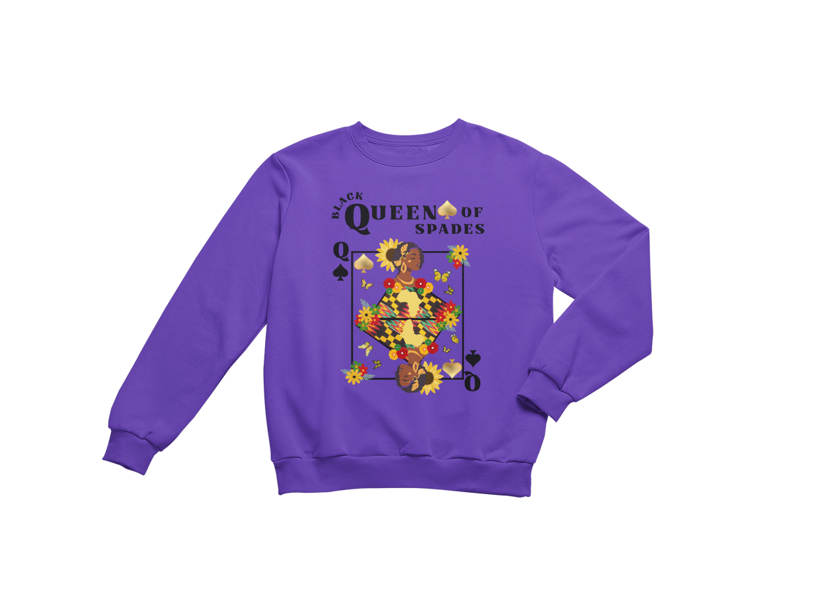 "BLACK QUEEN OF SPADES" CUSTOM SIGNATURE DESIGN SWEATSHIRT