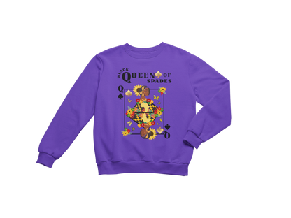 "BLACK QUEEN OF SPADES" CUSTOM SIGNATURE DESIGN SWEATSHIRT