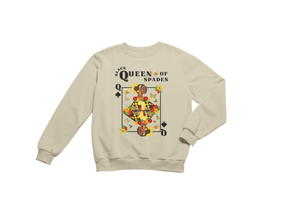 "BLACK QUEEN OF SPADES" CUSTOM SIGNATURE DESIGN SWEATSHIRT