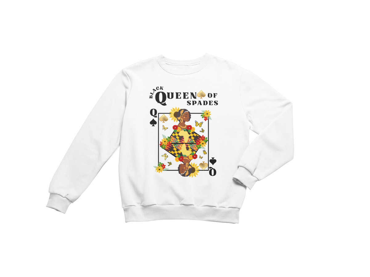 "BLACK QUEEN OF SPADES" CUSTOM SIGNATURE DESIGN SWEATSHIRT