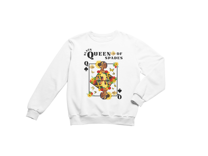 "BLACK QUEEN OF SPADES" CUSTOM SIGNATURE DESIGN SWEATSHIRT