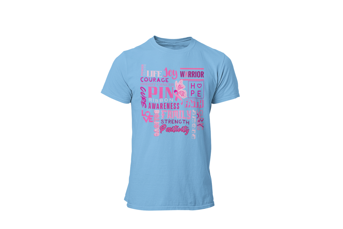 "WORD OF EMPOWERMENT" - BREAST CANCER AWARENESS T-SHIRT