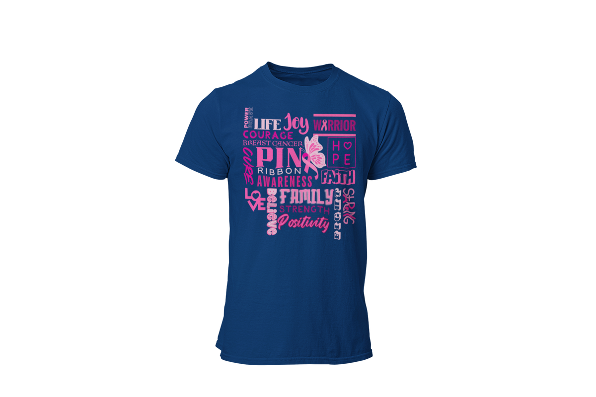 "WORD OF EMPOWERMENT" - BREAST CANCER AWARENESS T-SHIRT
