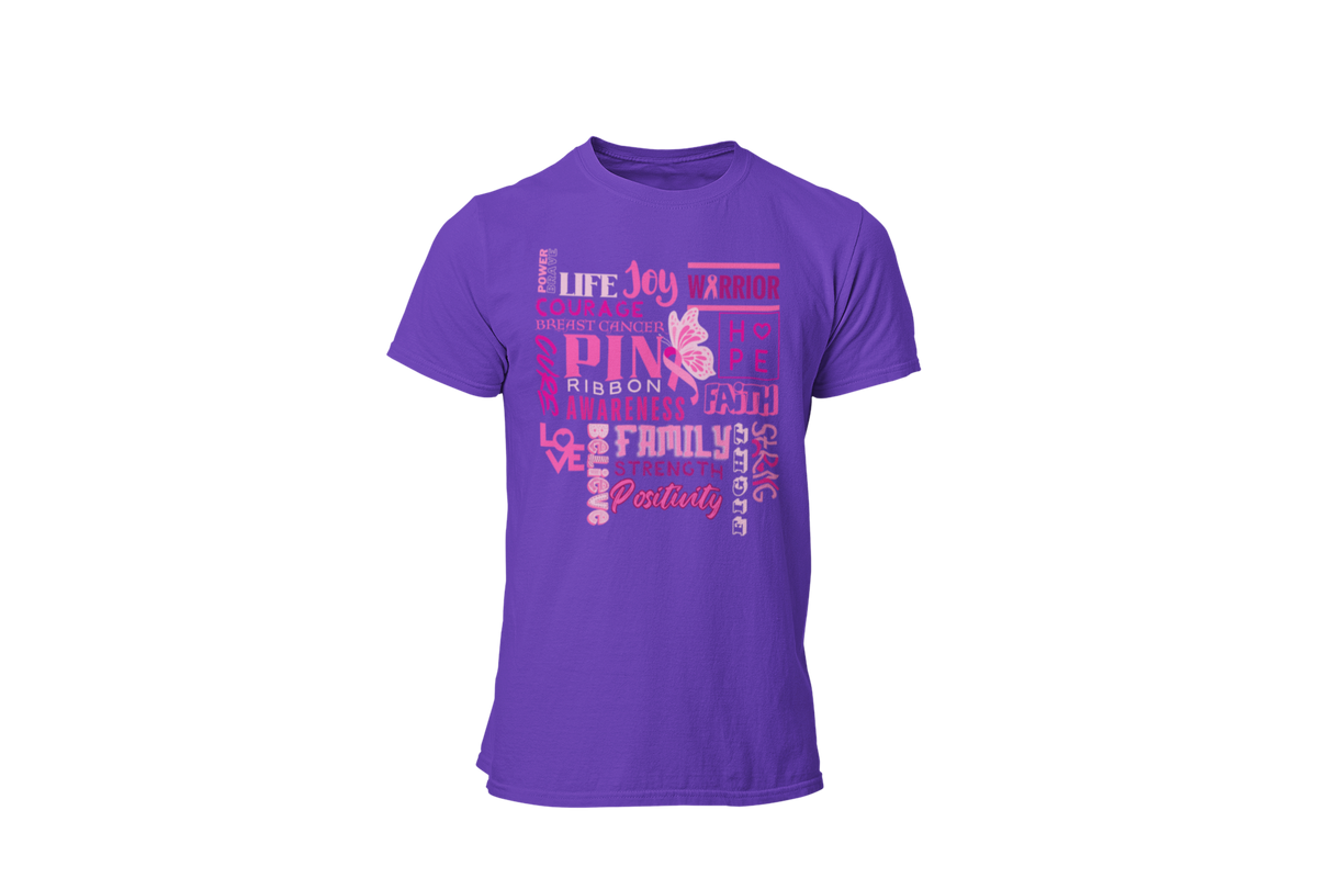 "WORD OF EMPOWERMENT" - BREAST CANCER AWARENESS T-SHIRT
