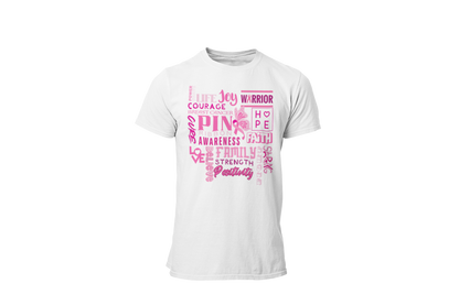 "WORD OF EMPOWERMENT" - BREAST CANCER AWARENESS T-SHIRT