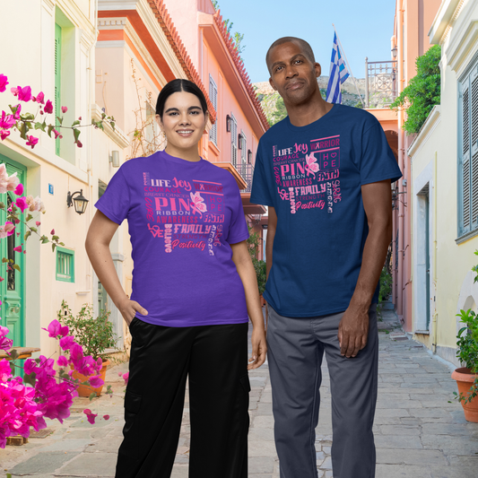 "WORD OF EMPOWERMENT" - BREAST CANCER AWARENESS T-SHIRT