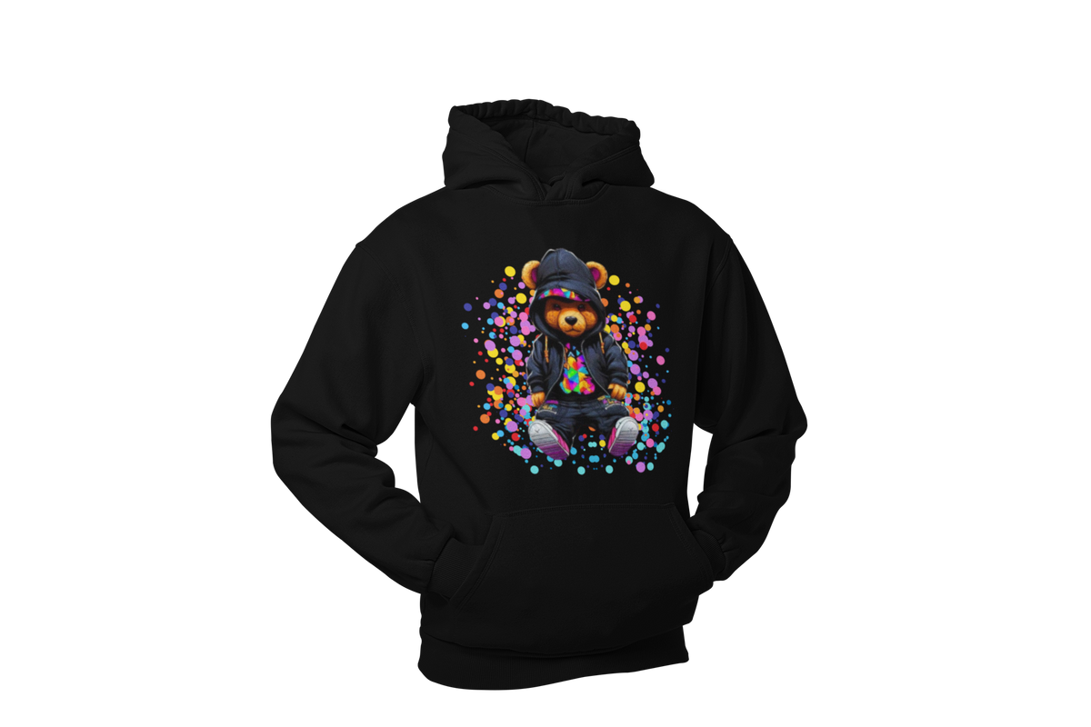 "KRAZY KOOL KOLOR BEAR" CUSTOM GRAPHIC HOODIE