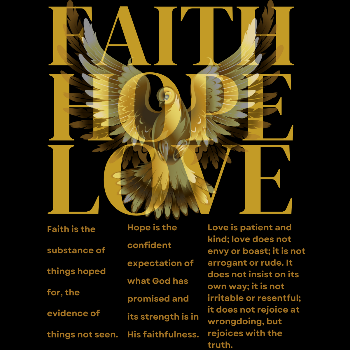 FAITH ~ HOPE ~ LOVE - SIGNATURE CUSTOM DESIGN