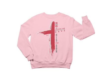 "GOD SO LOVED THE WORLD - JOHN 3:16 CROSS" CUSTOM GRAPHIC DESIGN