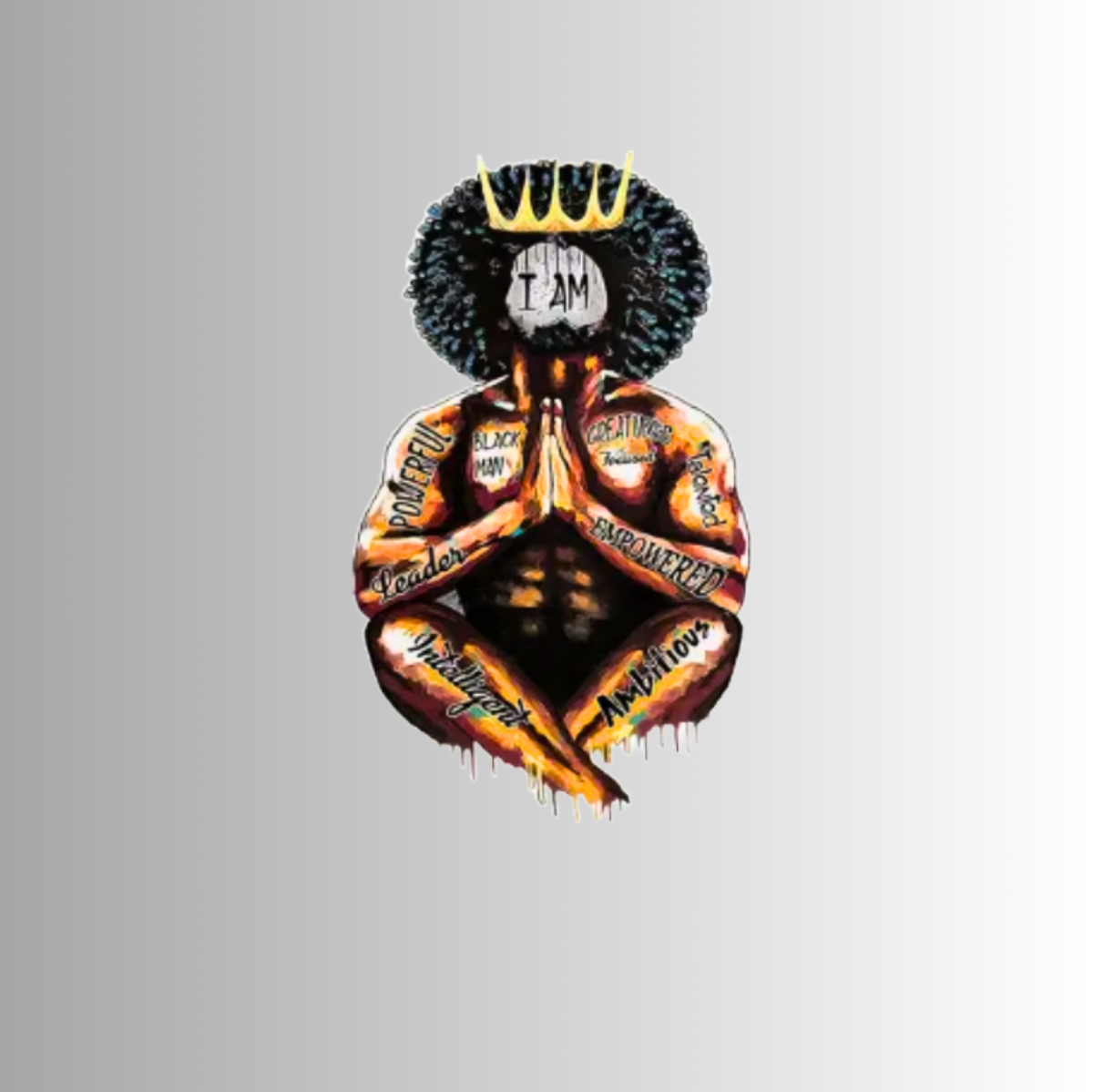 "I AM A BLACK MAN DEFINED " AFRO-CENTRIC GRAPHIC PRINT