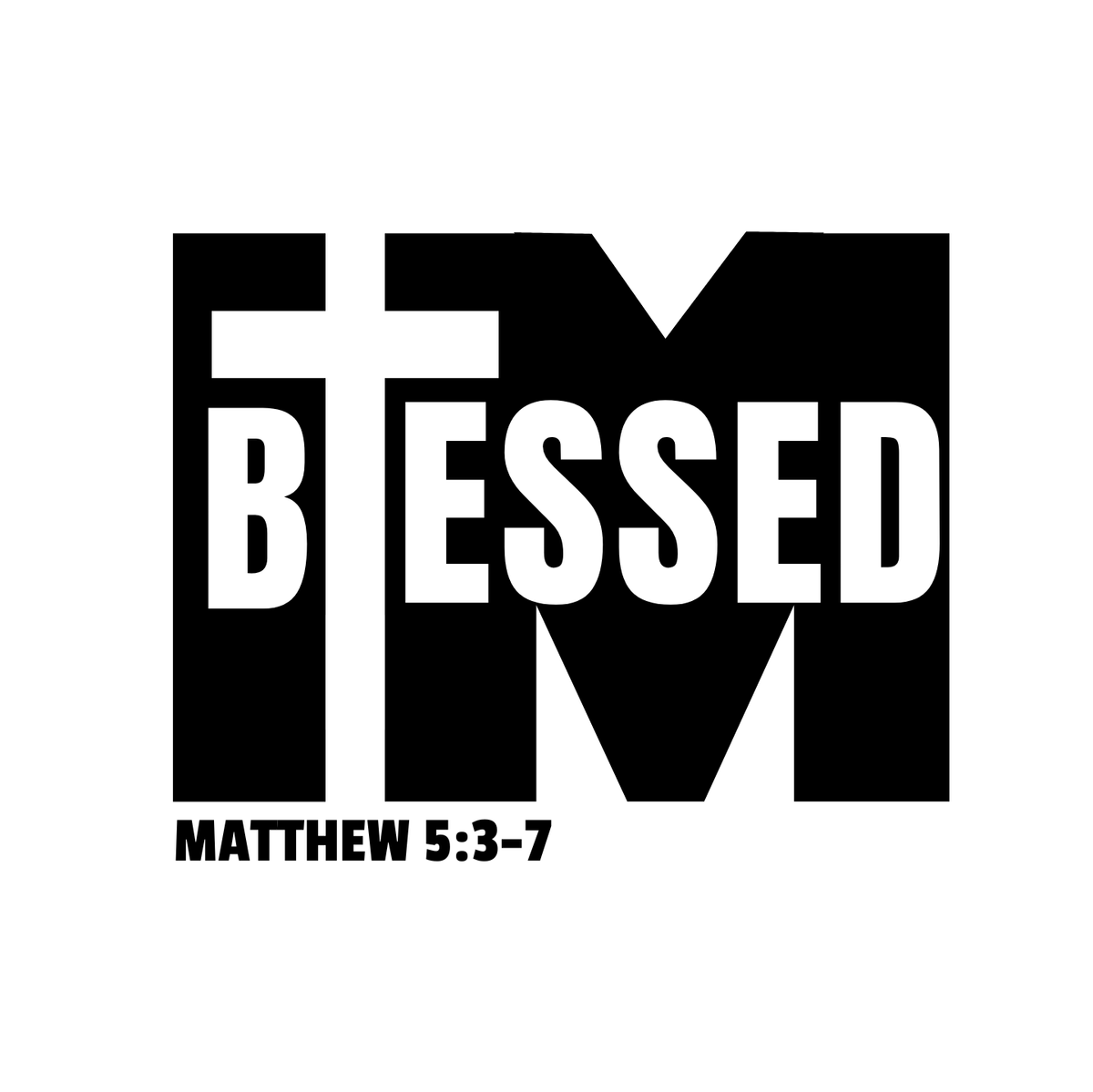 "I'M BLESSED, MATTHEW 5:3-7" FAITH CUSTOM GRAPHIC