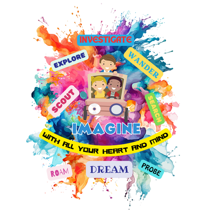 "IMAGINE WITH ALL YOUR HEART AND MIND" CUSTOM GRAPHIC SWEATSHIRT