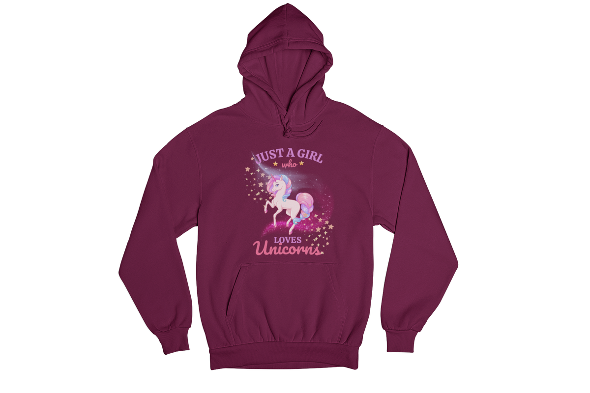 "JUST A GIRL WHO LOVES UNICORNS" CUSTOM GRAPHIC DESIGN