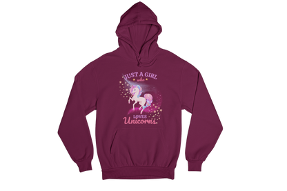 "JUST A GIRL WHO LOVES UNICORNS" CUSTOM GRAPHIC DESIGN