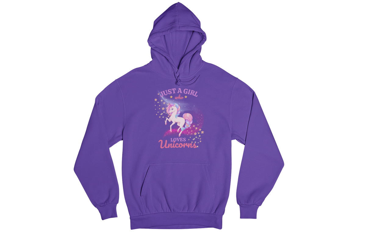 "JUST A GIRL WHO LOVES UNICORNS" CUSTOM GRAPHIC DESIGN