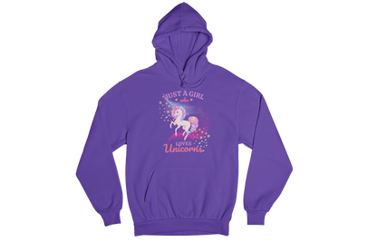 "JUST A GIRL WHO LOVES UNICORNS" CUSTOM GRAPHIC DESIGN