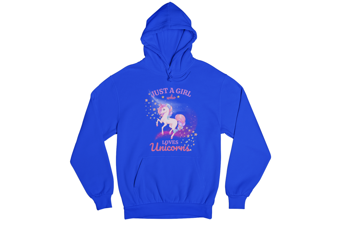 "JUST A GIRL WHO LOVES UNICORNS" CUSTOM GRAPHIC DESIGN