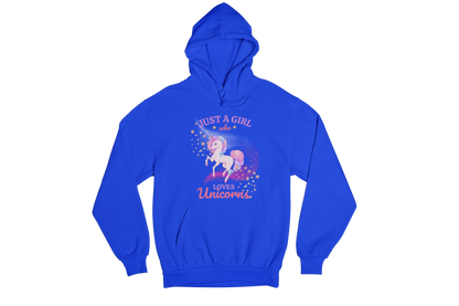 "JUST A GIRL WHO LOVES UNICORNS" CUSTOM GRAPHIC DESIGN