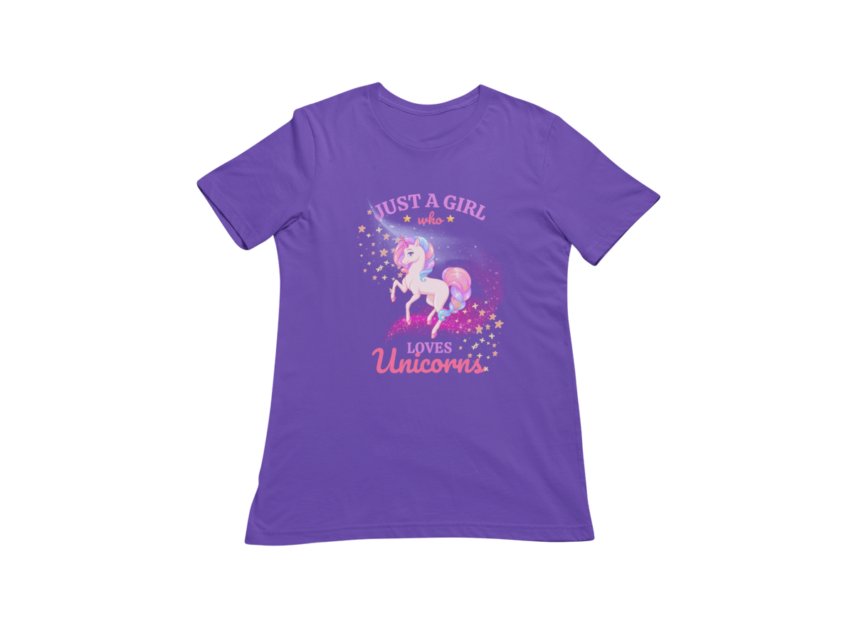 "JUST A GIRL WHO LOVES UNICORNS" CUSTOM GRAPHIC DESIGN