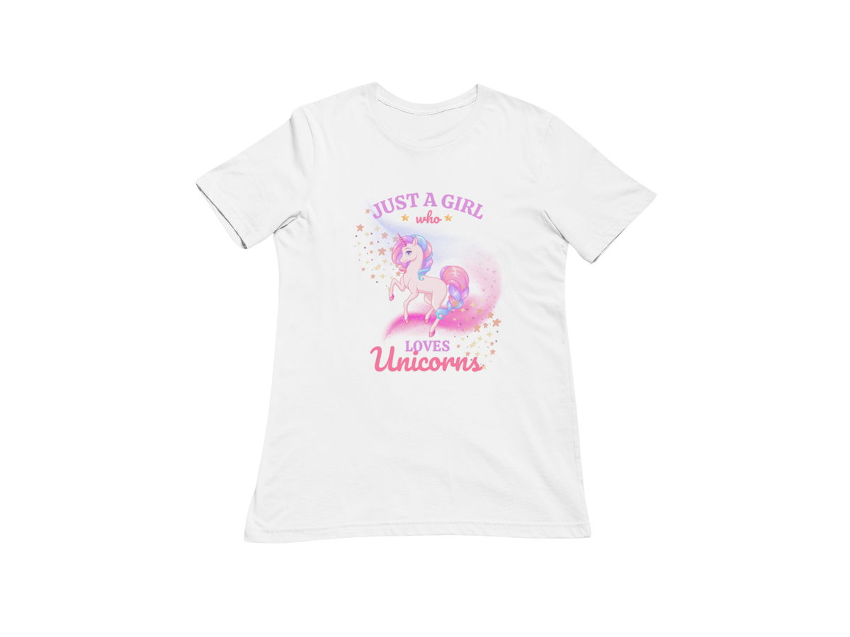 "JUST A GIRL WHO LOVES UNICORNS" CUSTOM GRAPHIC DESIGN