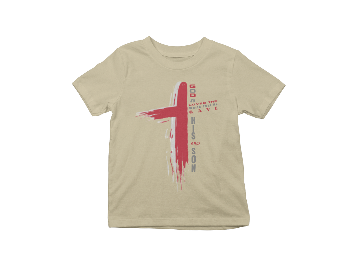 "GOD SO LOVED THE WORLD - JOHN 3:16 CROSS" CUSTOM GRAPHIC DESIGN