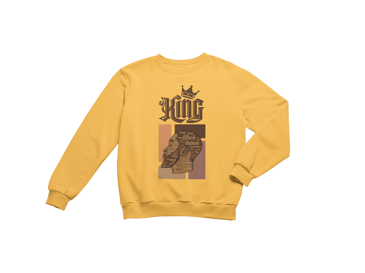 "KING - BLACK FATHER" CUSTOM GRAPHIC SWEATSHIRT