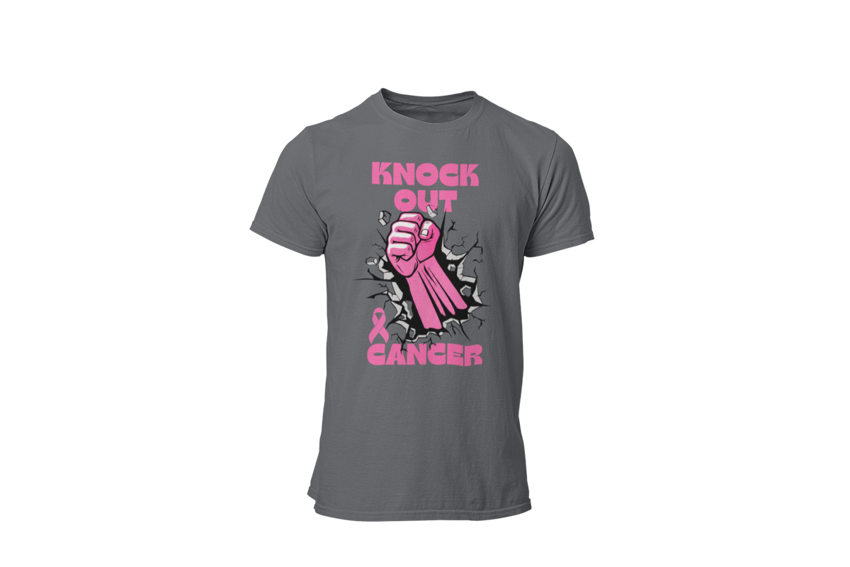 "KNOCK OUT CANCER " - BREAST CANCER AWARENESS T-SHIRT