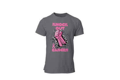"KNOCK OUT CANCER " - BREAST CANCER AWARENESS T-SHIRT