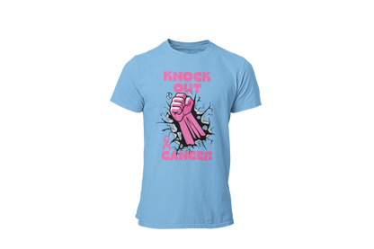 "KNOCK OUT CANCER " - BREAST CANCER AWARENESS T-SHIRT