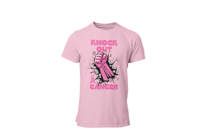 "KNOCK OUT CANCER " - BREAST CANCER AWARENESS T-SHIRT