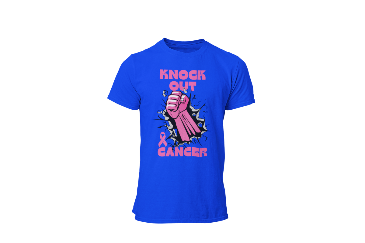 "KNOCK OUT CANCER " - BREAST CANCER AWARENESS T-SHIRT
