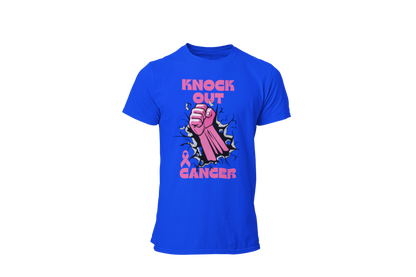 "KNOCK OUT CANCER " - BREAST CANCER AWARENESS T-SHIRT