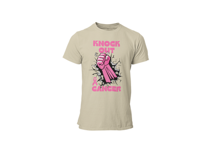 "KNOCK OUT CANCER " - BREAST CANCER AWARENESS T-SHIRT
