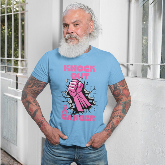 "KNOCK OUT CANCER " - BREAST CANCER AWARENESS T-SHIRT