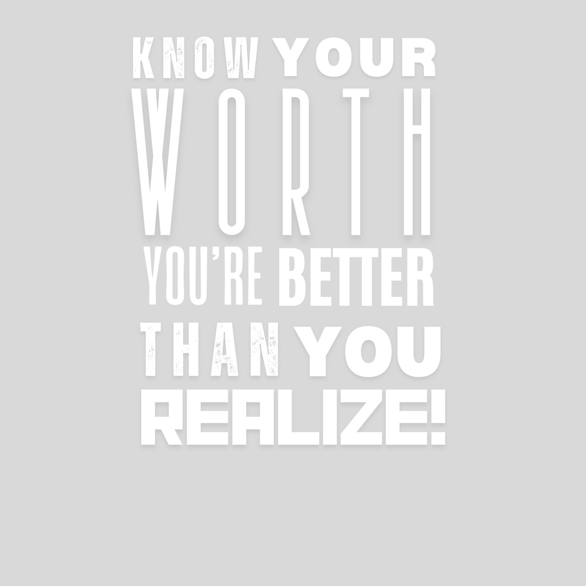 "KNOW YOUR WORTH" CUSTOM GRAPHIC SWEATSHIRT