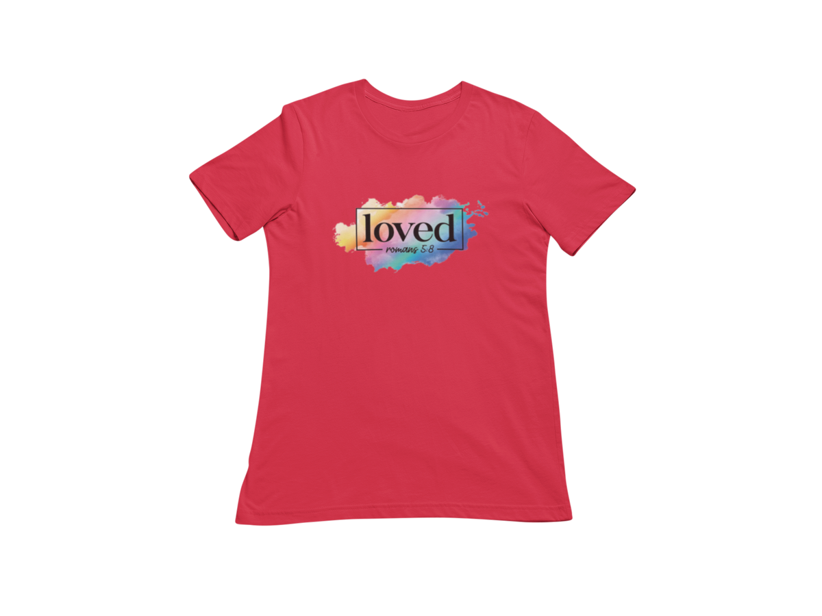 "LOVED - ROMANS 5:8" GRAPHIC PRINT