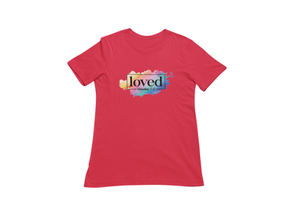 "LOVED - ROMANS 5:8" GRAPHIC PRINT