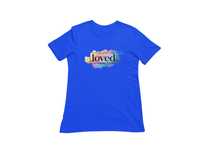 "LOVED - ROMANS 5:8" GRAPHIC PRINT