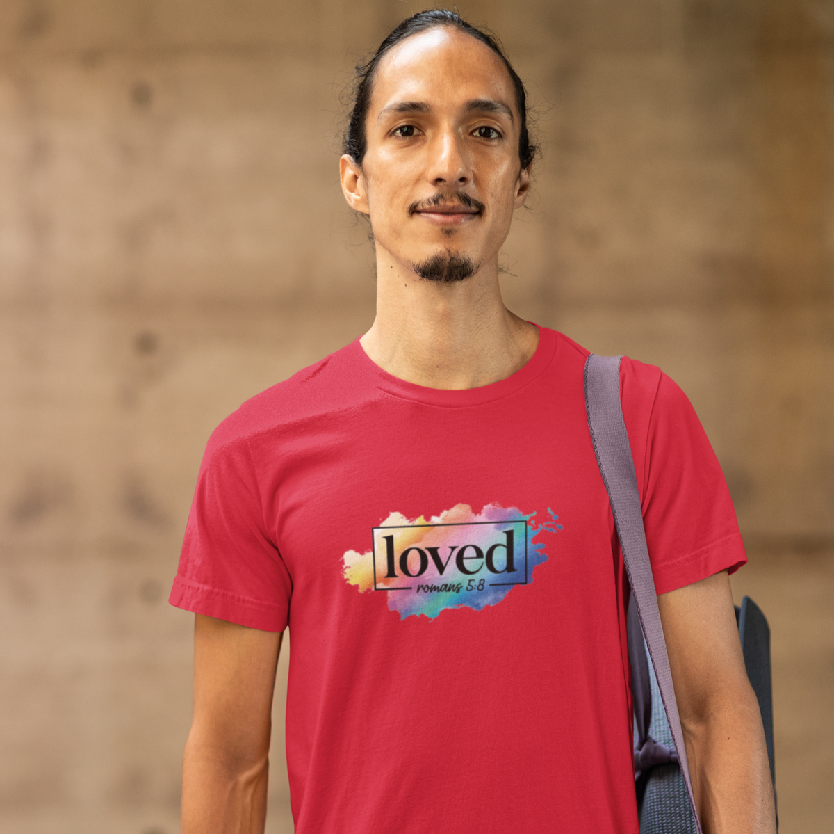 "LOVED - ROMANS 5:8" GRAPHIC PRINT