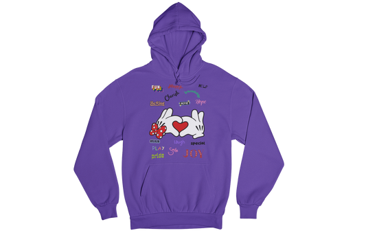 MICKEY & MINNIE'S HEART IN YOUR HAND CUSTOM GRAPHIC HOODIE
